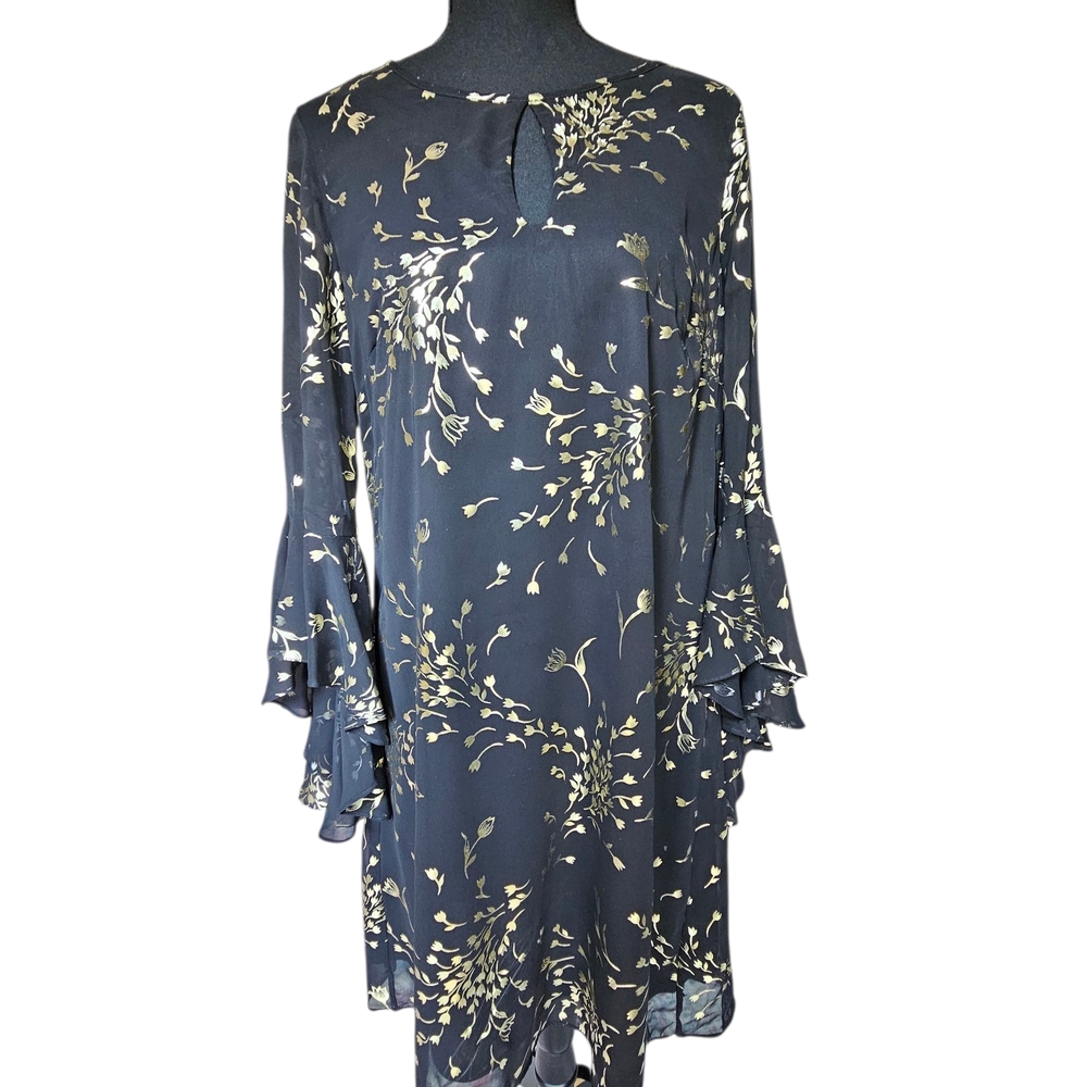 Kensie Black and Gold Party Dress Size 10